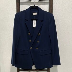 BNWT LOFT Navy Blazer with Gold Buttons